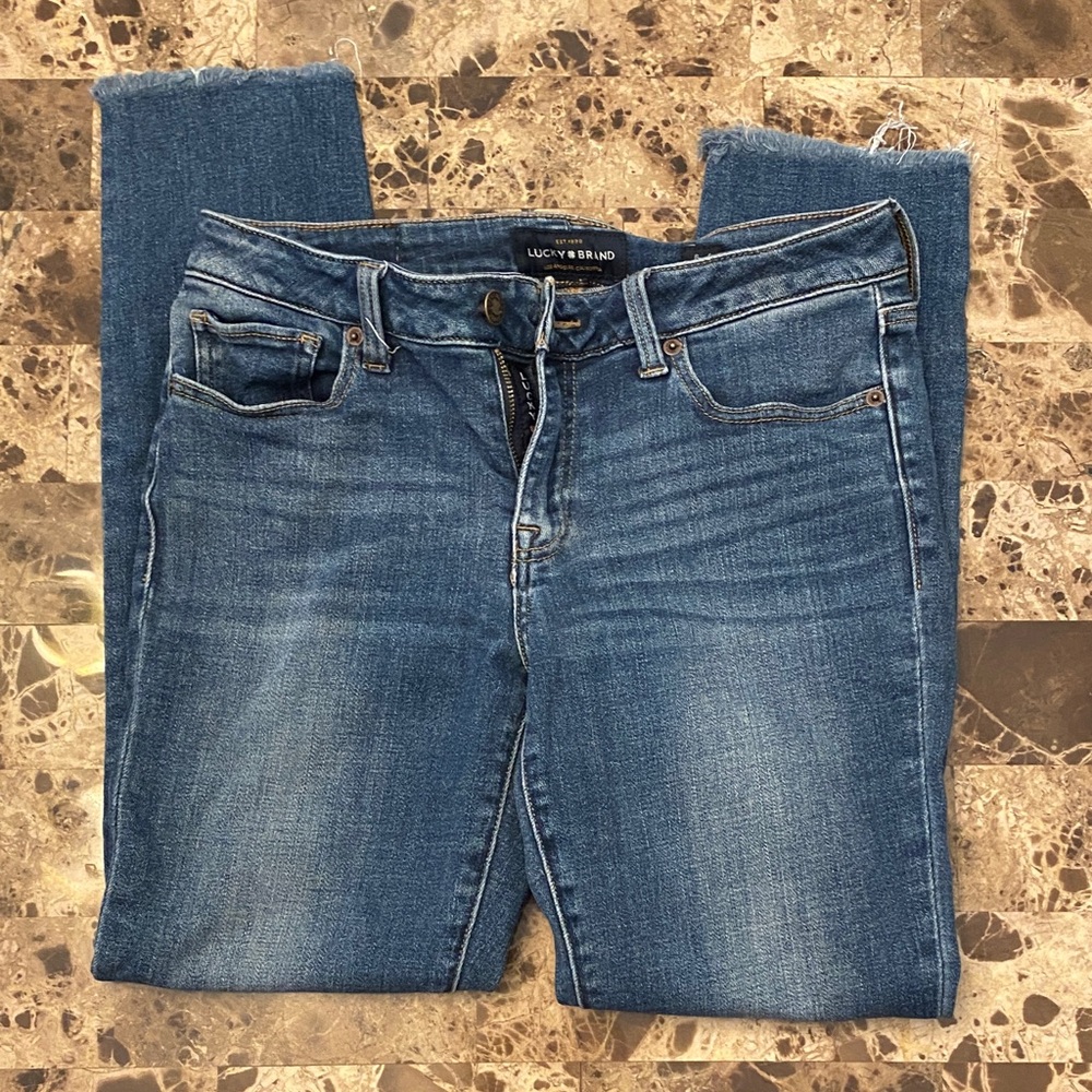 Lucky Brand Women's Cropped Blue Jeans